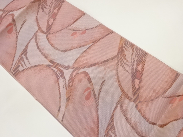 JAPANESE KIMONO / VINTAGE NAGOYA OBI / WOVEN ABSTRACT PATTERN